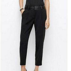 Ann Taylor leather trimed crop pants.Size 6p. Used